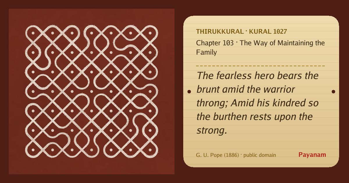 Share image: a rice-flour kolam beside the kural in English