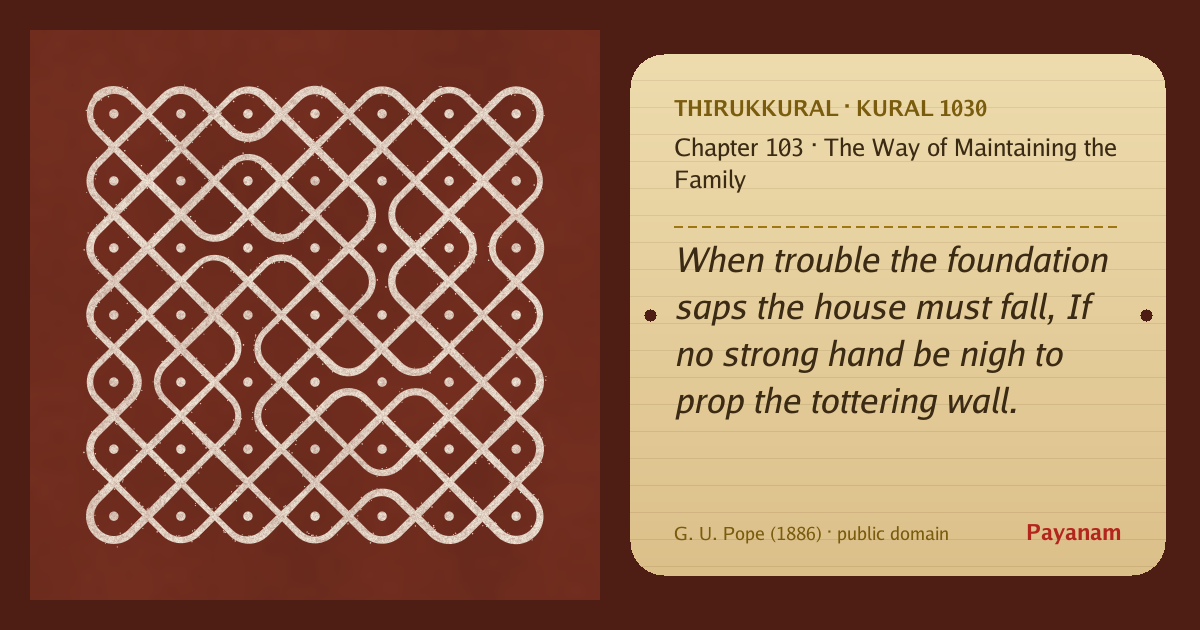 Share image: a rice-flour kolam beside the kural in English