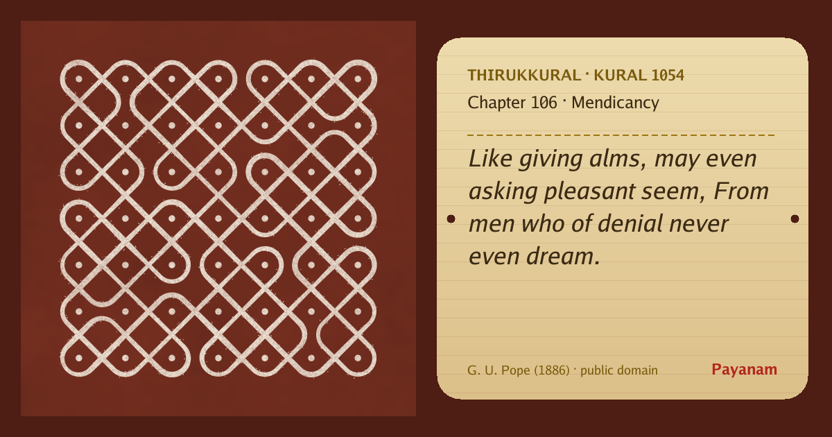 Share image: a rice-flour kolam beside the kural in English