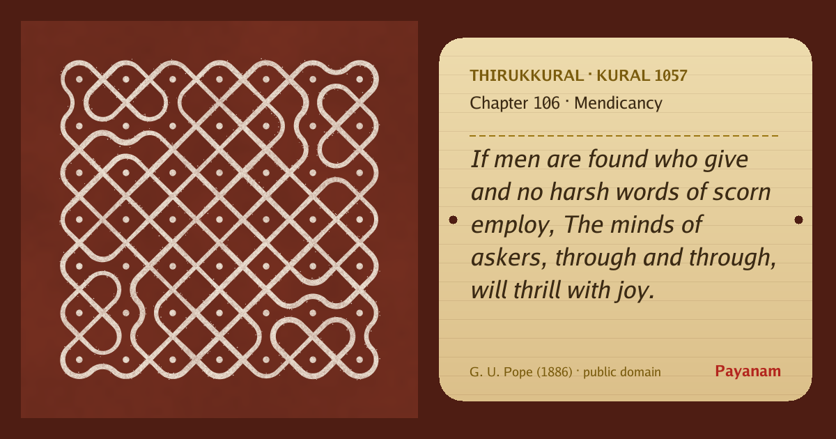 Share image: a rice-flour kolam beside the kural in English