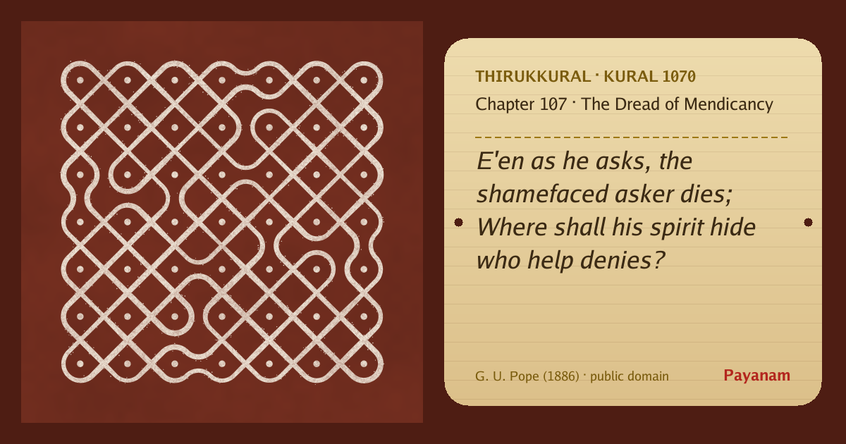Share image: a rice-flour kolam beside the kural in English