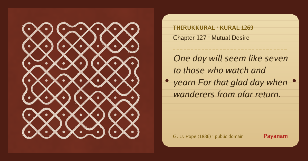 Share image: a rice-flour kolam beside the kural in English