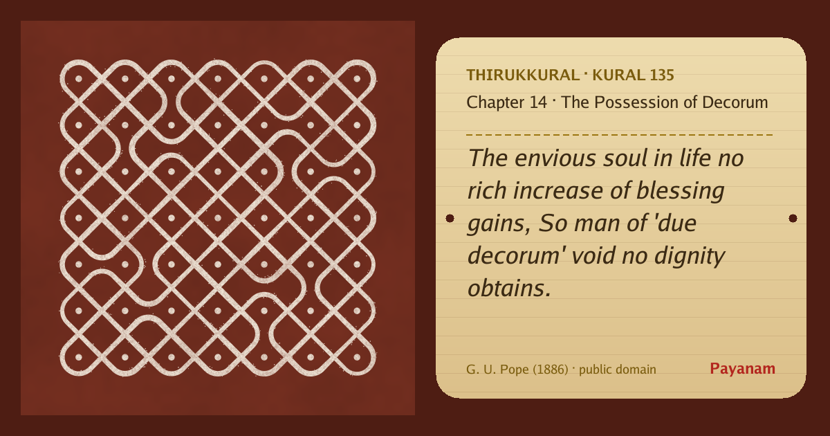 Share image: a rice-flour kolam beside the kural in English