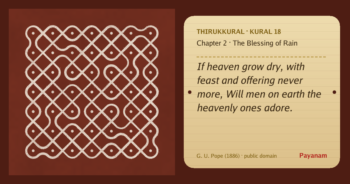 Share image: a rice-flour kolam beside the kural in English
