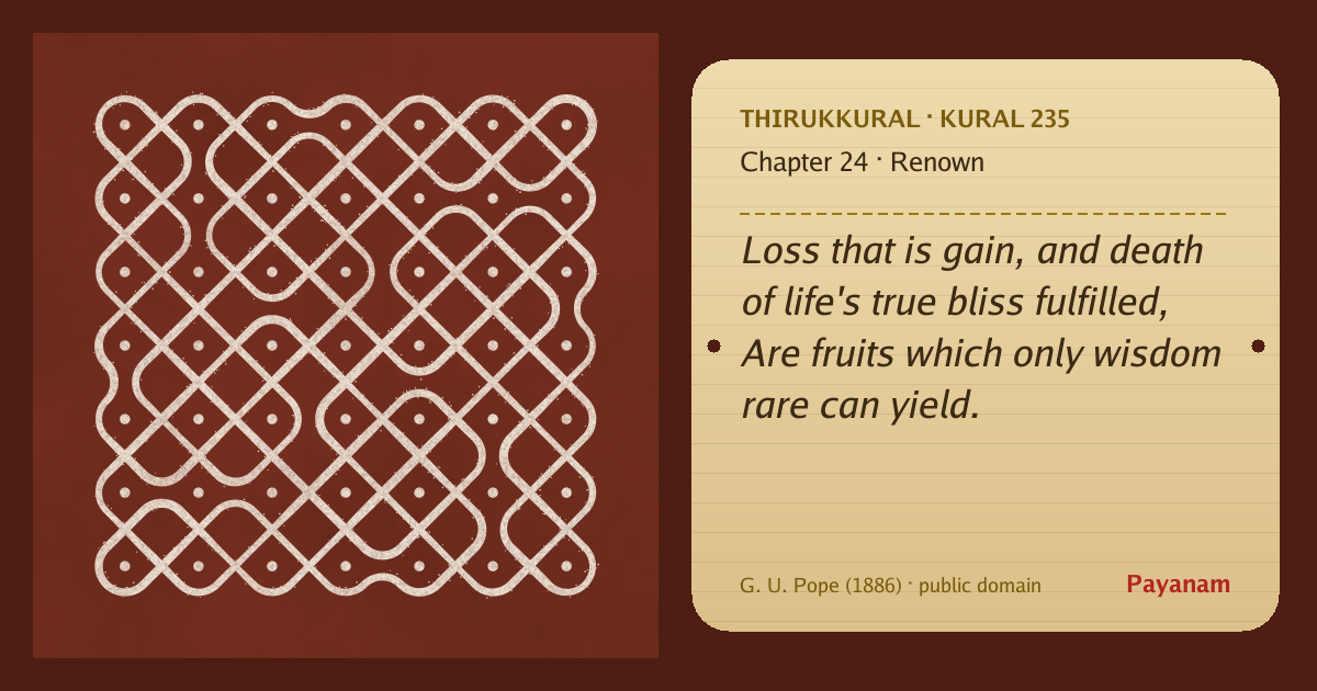 Share image: a rice-flour kolam beside the kural in English