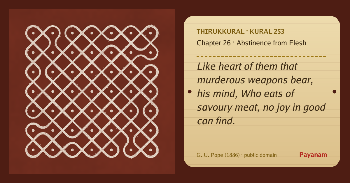 Share image: a rice-flour kolam beside the kural in English