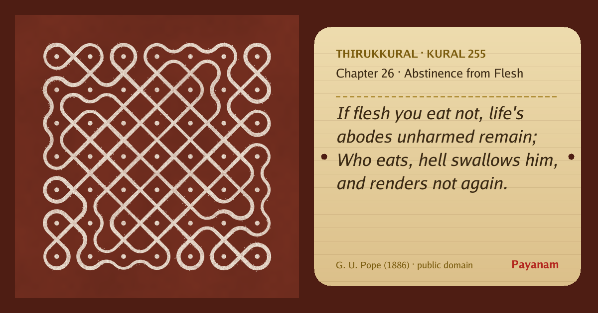 Share image: a rice-flour kolam beside the kural in English
