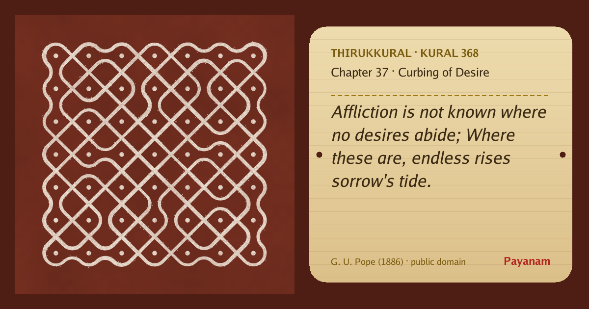 Share image: a rice-flour kolam beside the kural in English