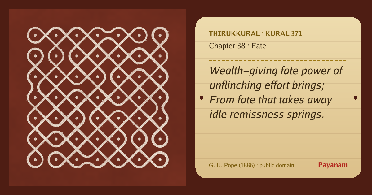 Share image: a rice-flour kolam beside the kural in English