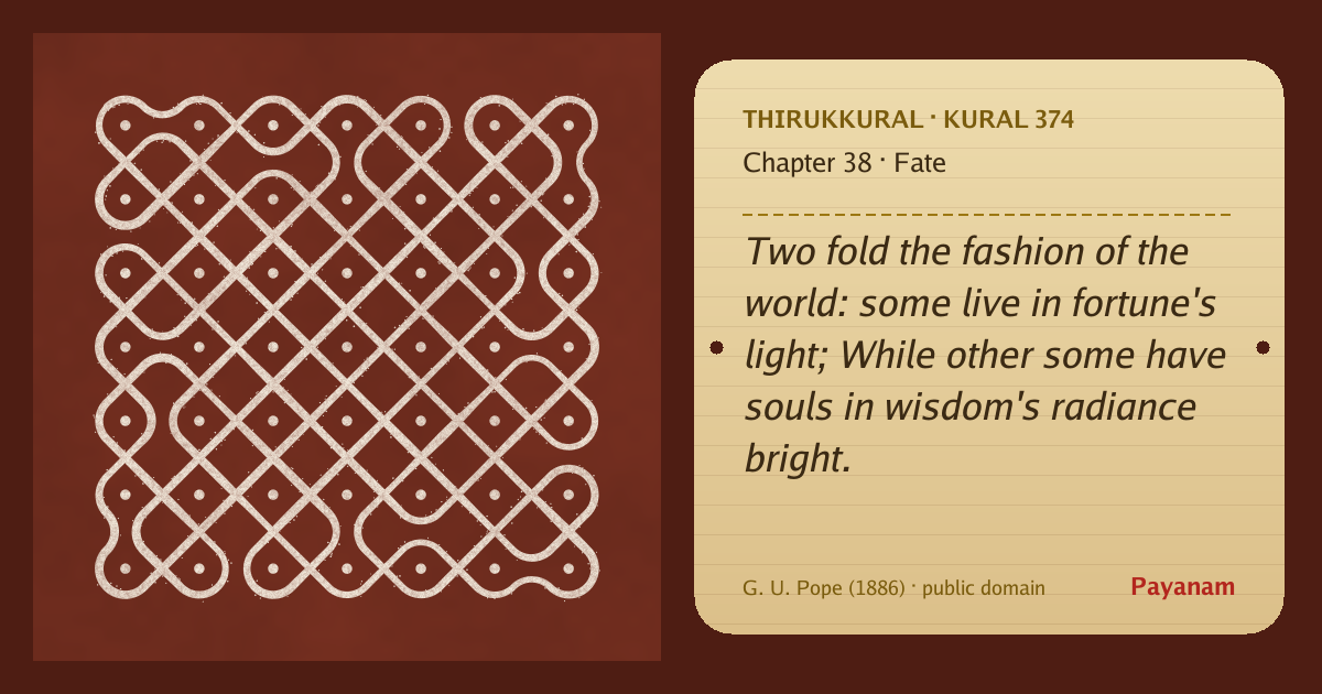 Share image: a rice-flour kolam beside the kural in English