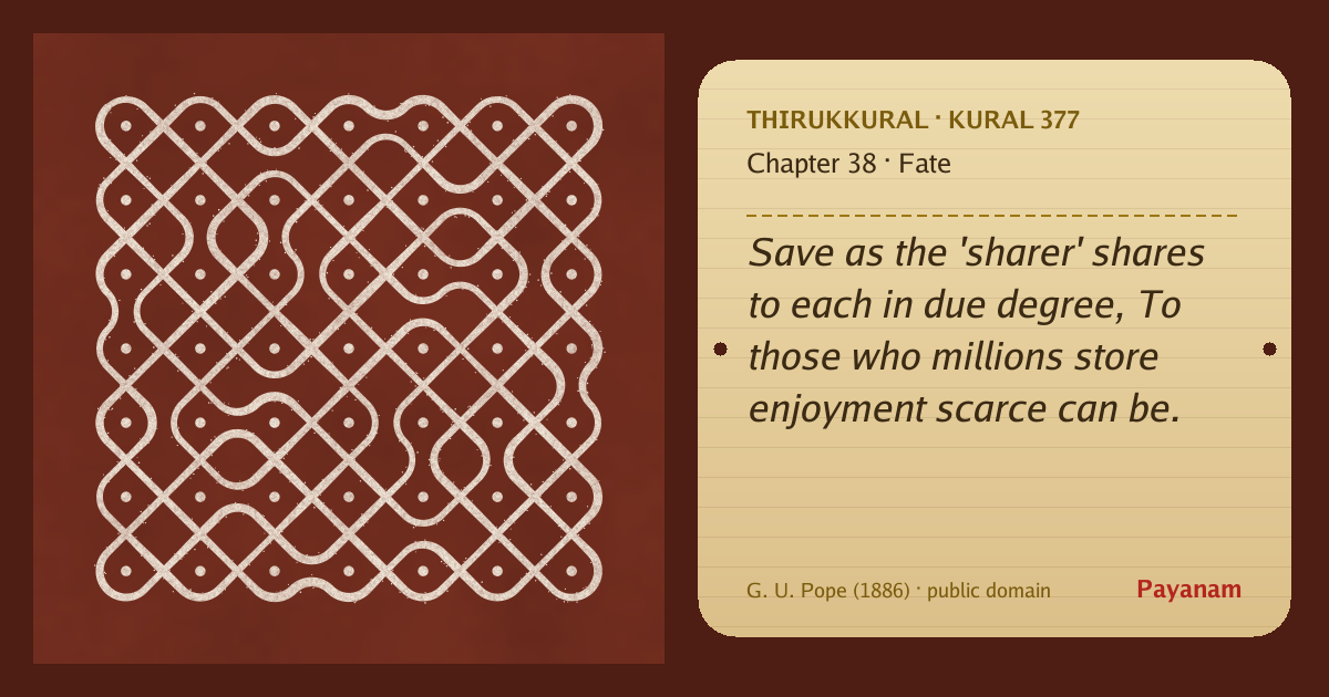 Share image: a rice-flour kolam beside the kural in English
