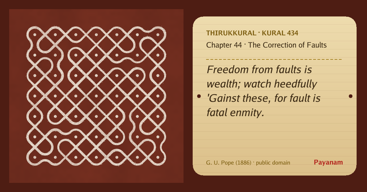 Share image: a rice-flour kolam beside the kural in English