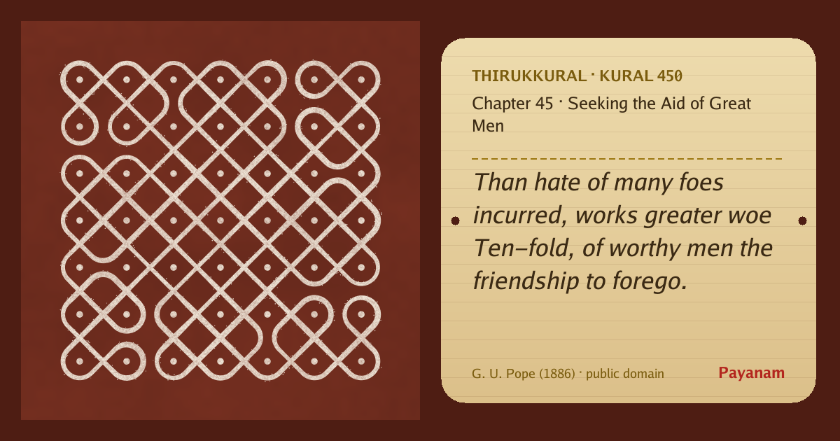 Share image: a rice-flour kolam beside the kural in English