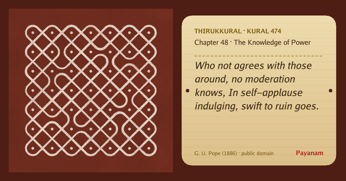 Share image: a rice-flour kolam beside the kural in English