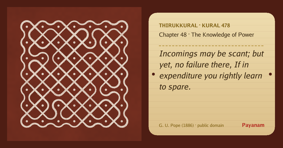 Share image: a rice-flour kolam beside the kural in English