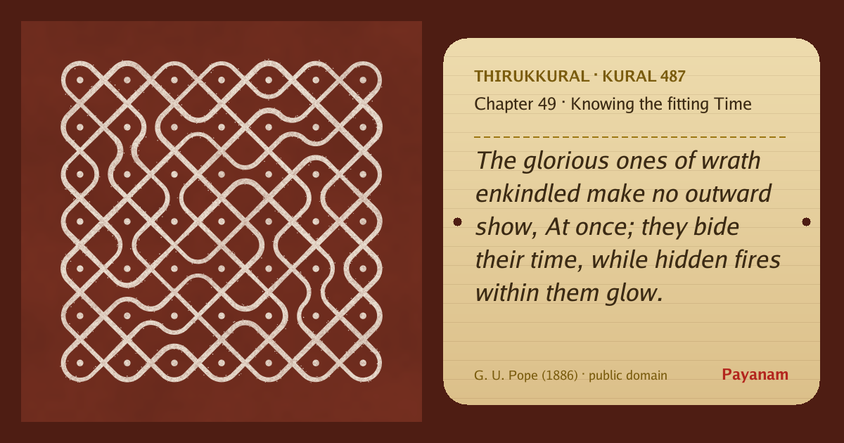 Share image: a rice-flour kolam beside the kural in English