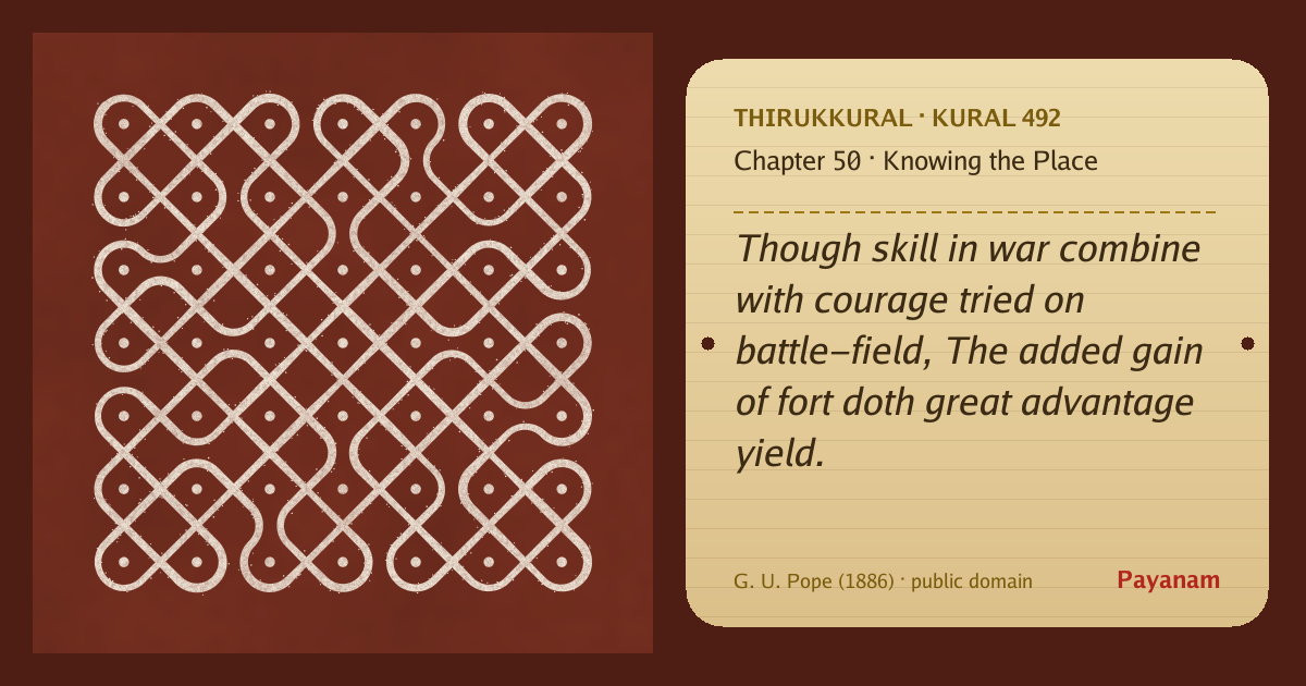 Share image: a rice-flour kolam beside the kural in English
