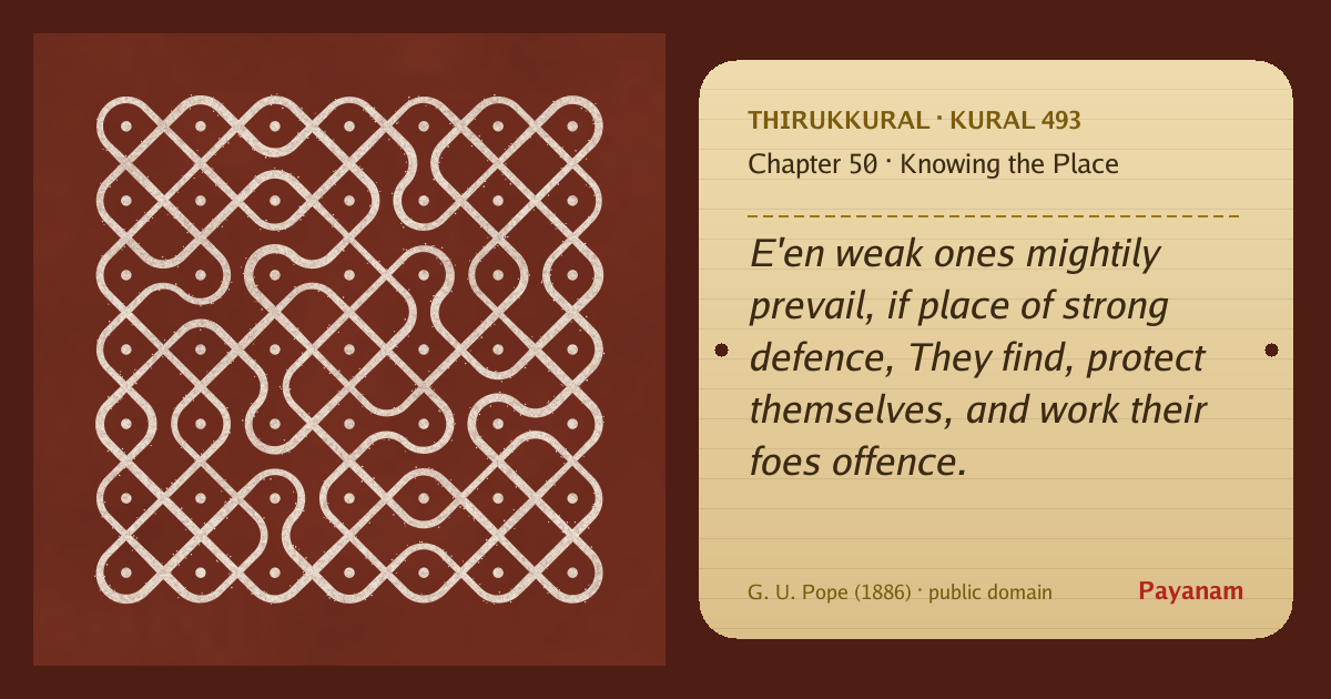 Share image: a rice-flour kolam beside the kural in English