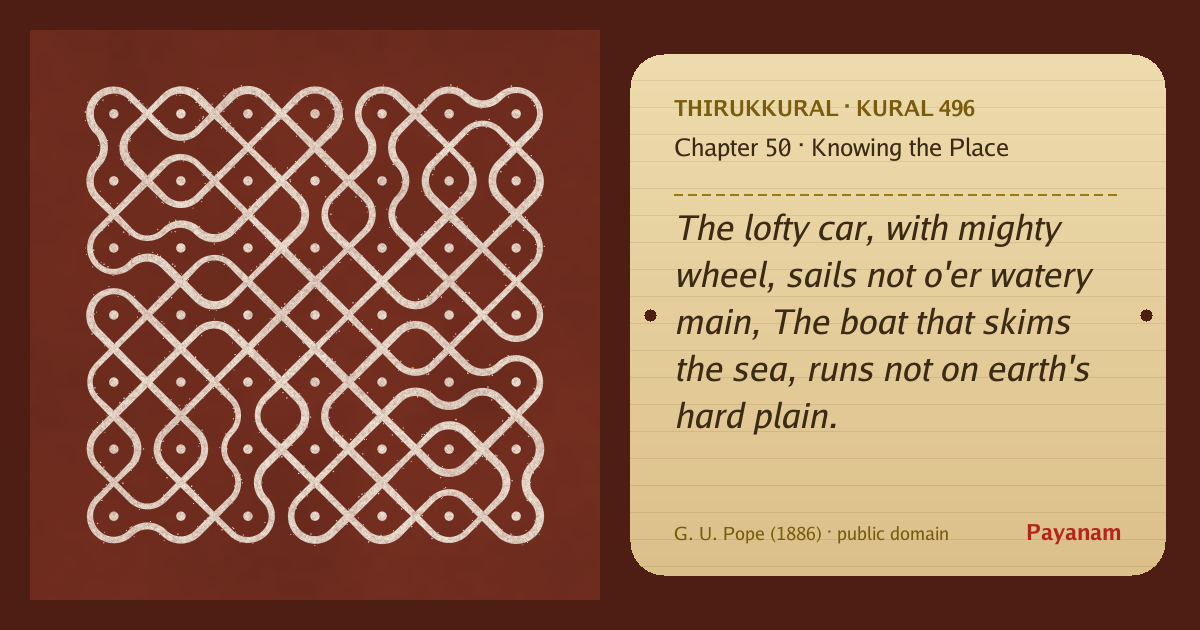 Share image: a rice-flour kolam beside the kural in English