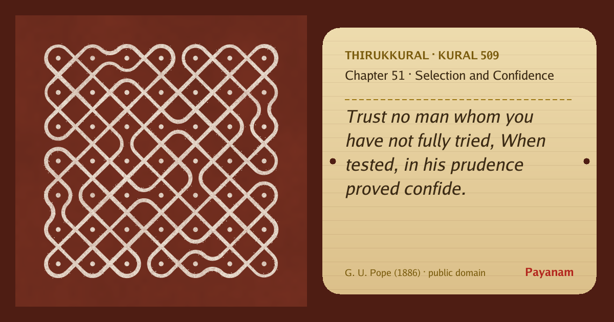 Share image: a rice-flour kolam beside the kural in English