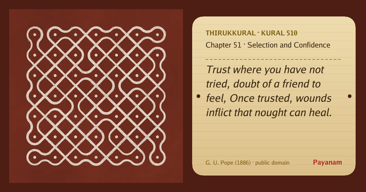 Share image: a rice-flour kolam beside the kural in English