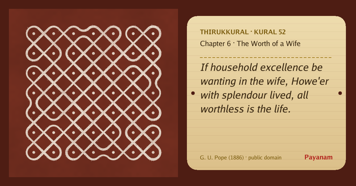 Share image: a rice-flour kolam beside the kural in English