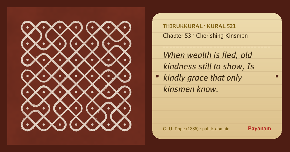 Share image: a rice-flour kolam beside the kural in English