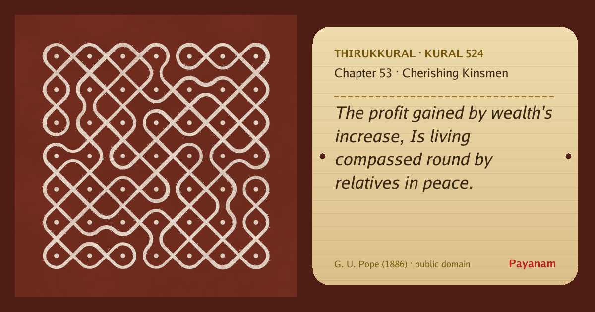 Share image: a rice-flour kolam beside the kural in English