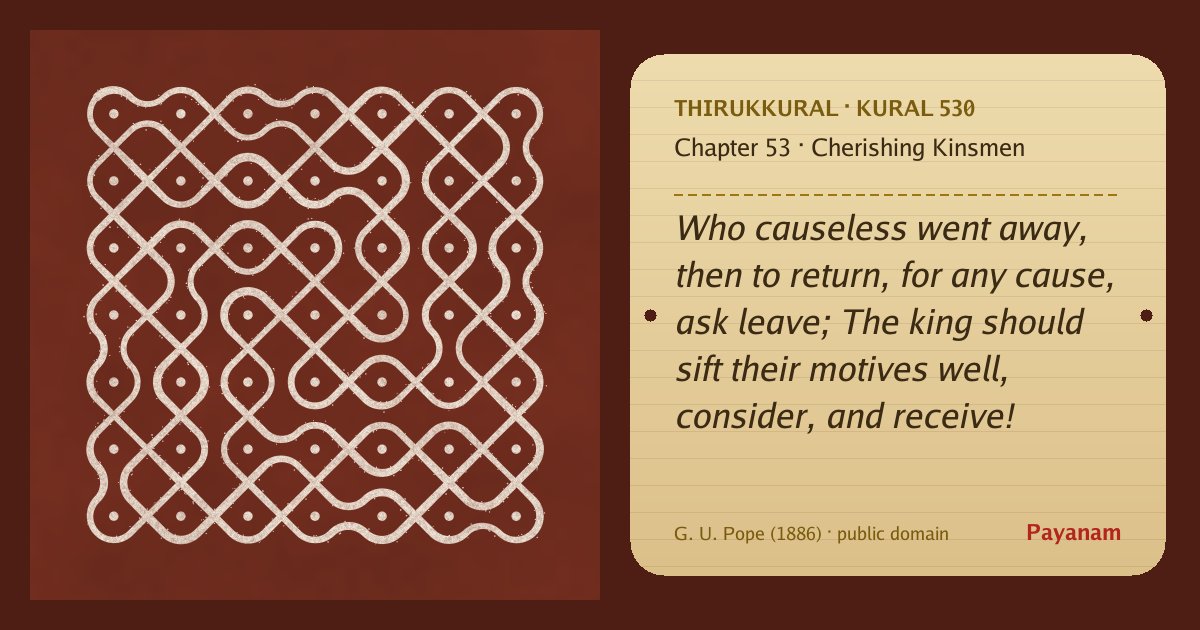 Share image: a rice-flour kolam beside the kural in English
