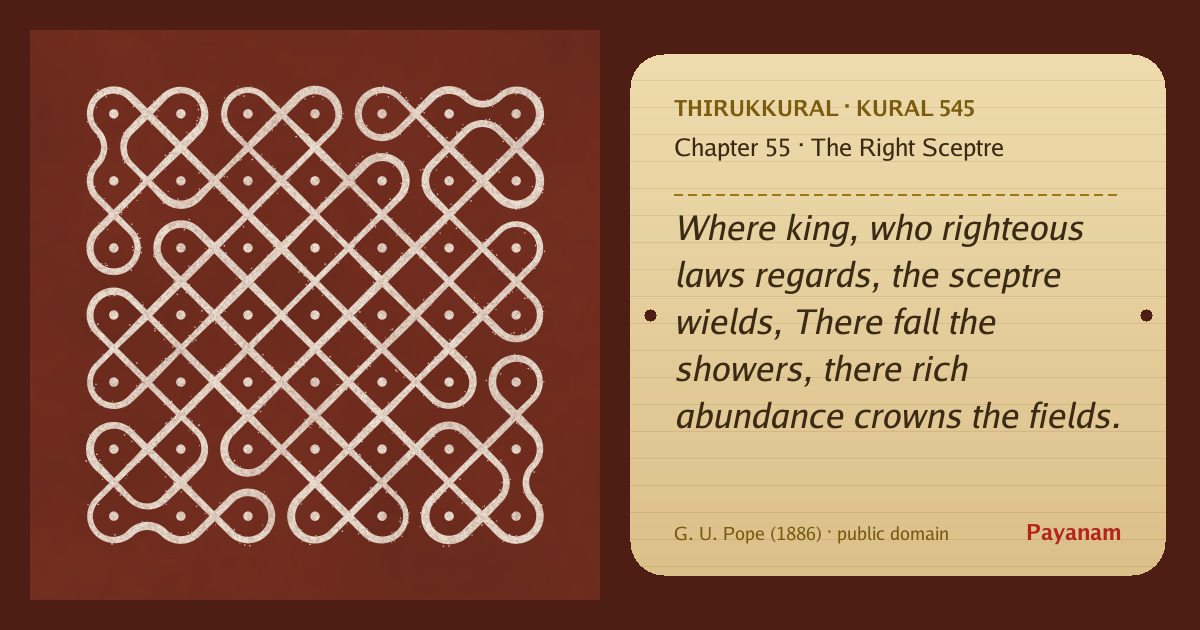 Share image: a rice-flour kolam beside the kural in English