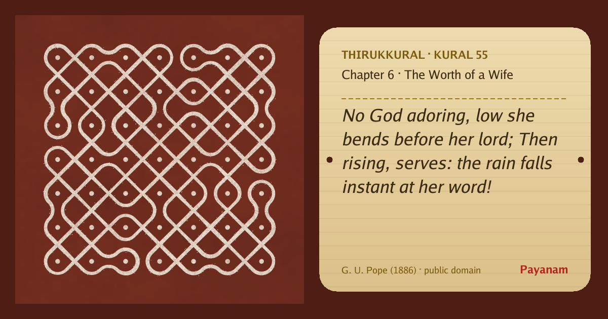 Share image: a rice-flour kolam beside the kural in English