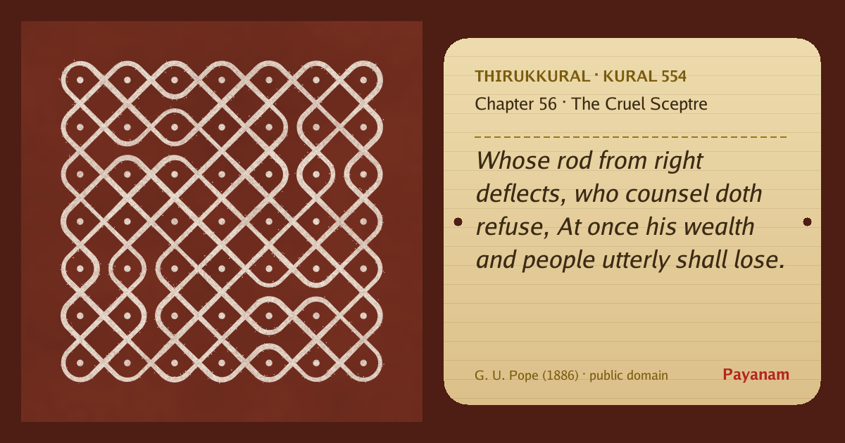 Share image: a rice-flour kolam beside the kural in English