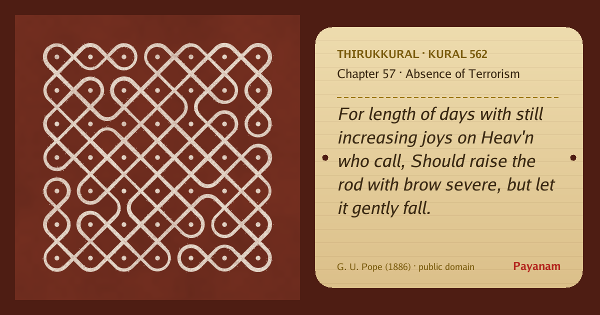 Share image: a rice-flour kolam beside the kural in English