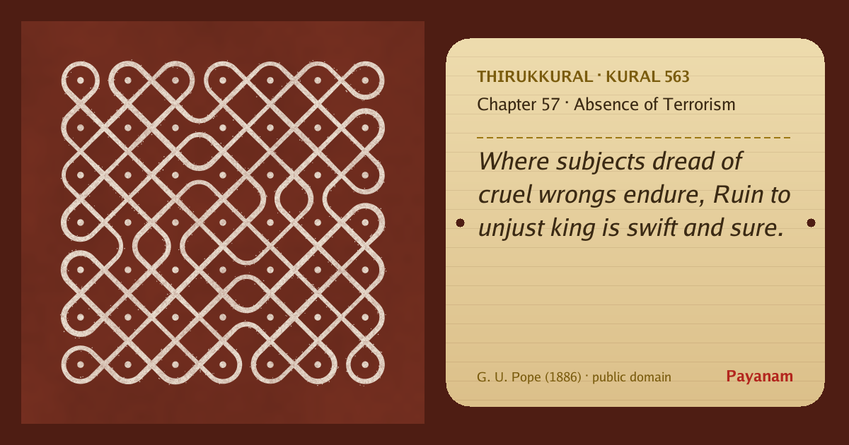 Share image: a rice-flour kolam beside the kural in English