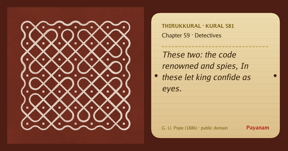 Share image: a rice-flour kolam beside the kural in English