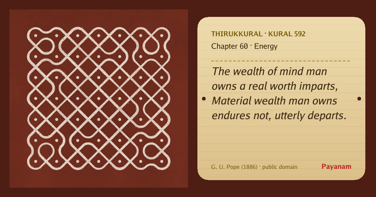 Share image: a rice-flour kolam beside the kural in English