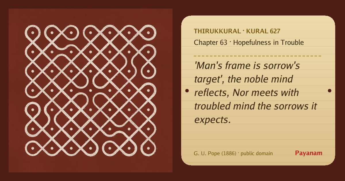 Share image: a rice-flour kolam beside the kural in English
