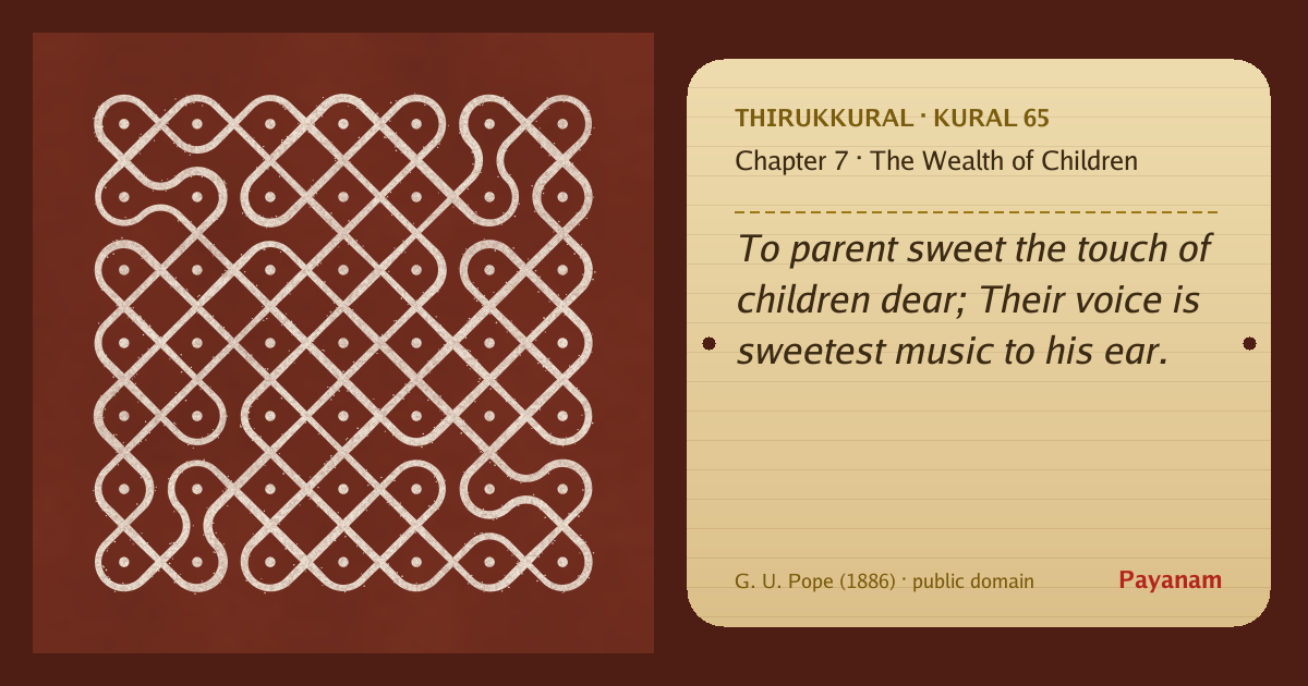 Share image: a rice-flour kolam beside the kural in English