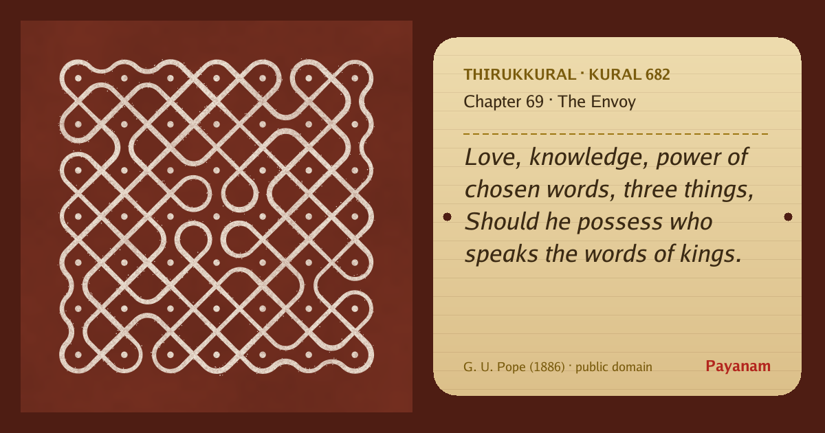 Share image: a rice-flour kolam beside the kural in English
