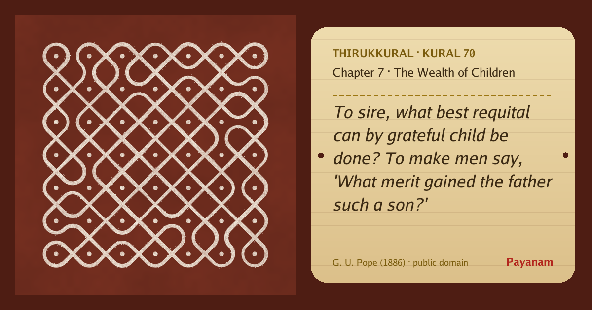 Share image: a rice-flour kolam beside the kural in English