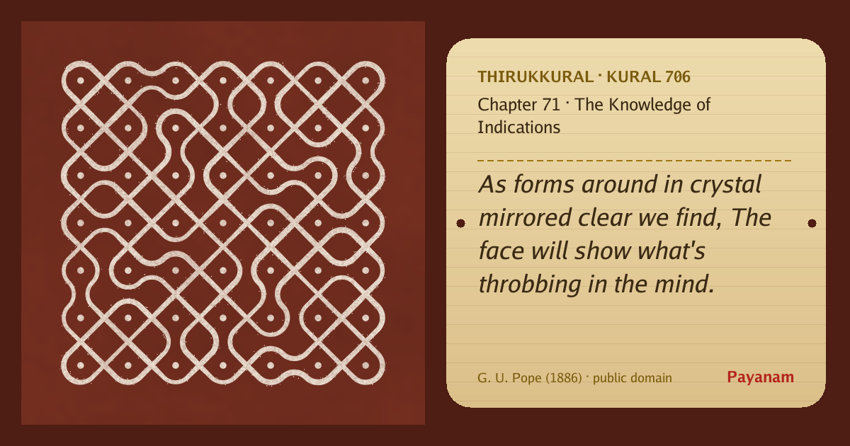 Share image: a rice-flour kolam beside the kural in English