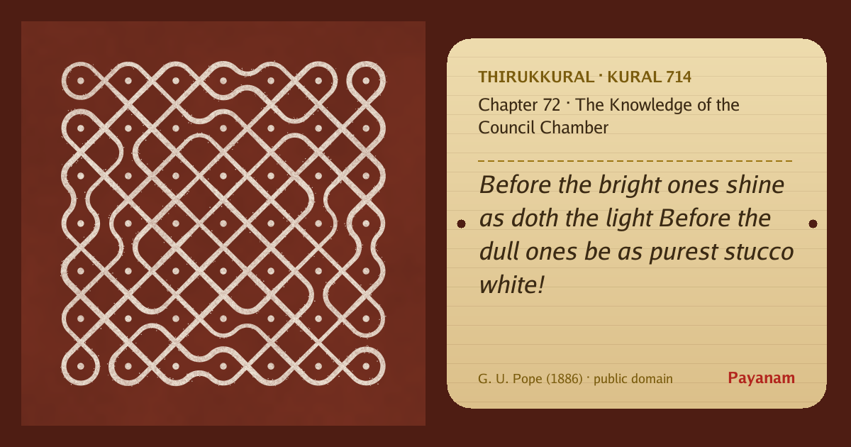 Share image: a rice-flour kolam beside the kural in English