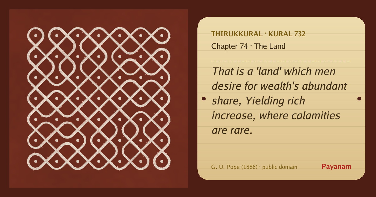 Share image: a rice-flour kolam beside the kural in English