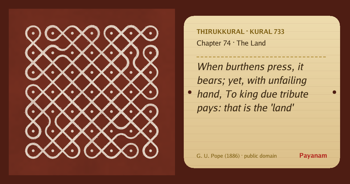 Share image: a rice-flour kolam beside the kural in English