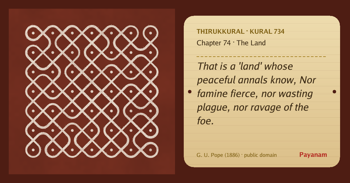 Share image: a rice-flour kolam beside the kural in English