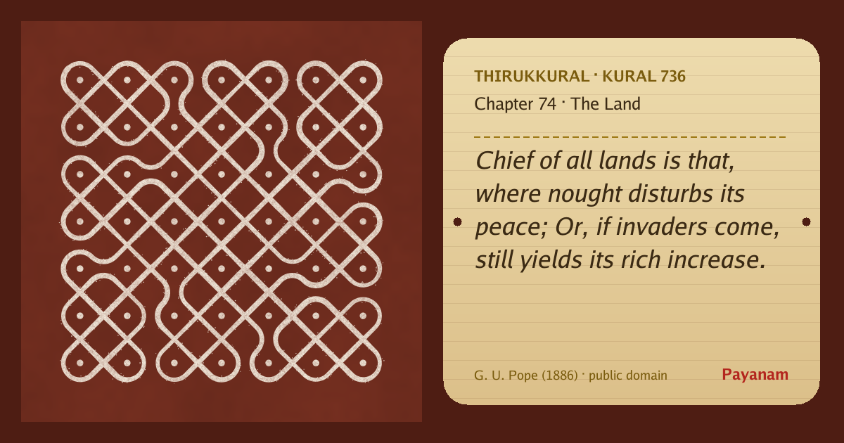 Share image: a rice-flour kolam beside the kural in English