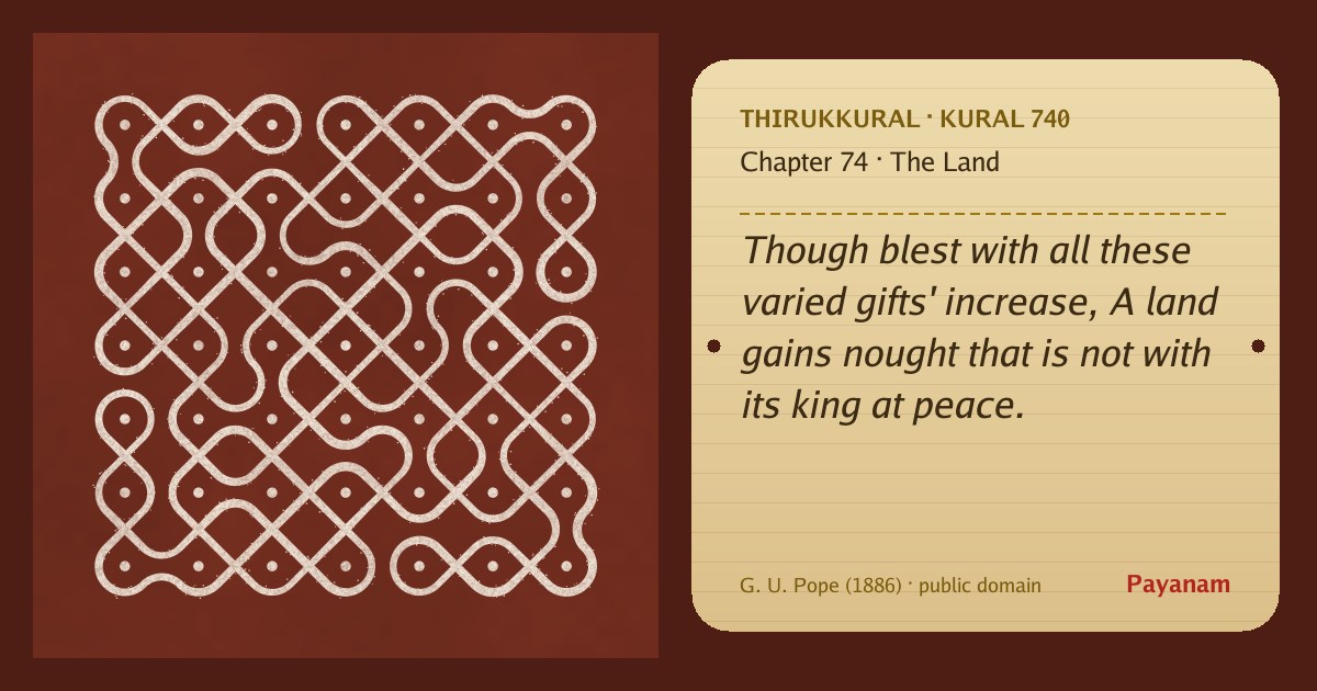 Share image: a rice-flour kolam beside the kural in English