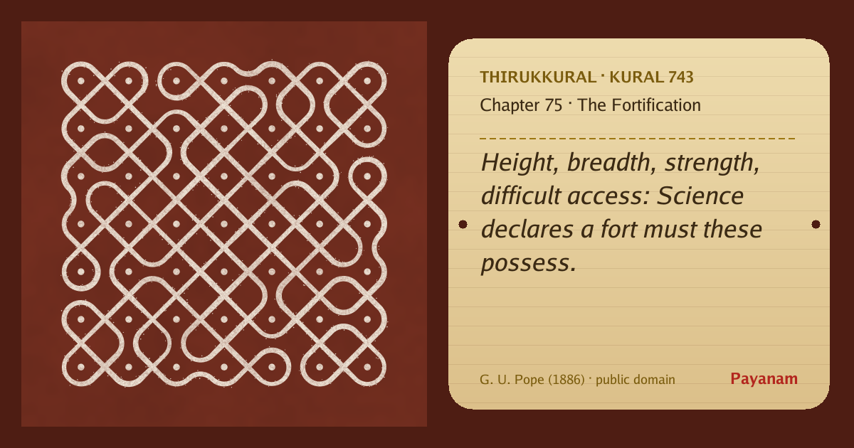 Share image: a rice-flour kolam beside the kural in English