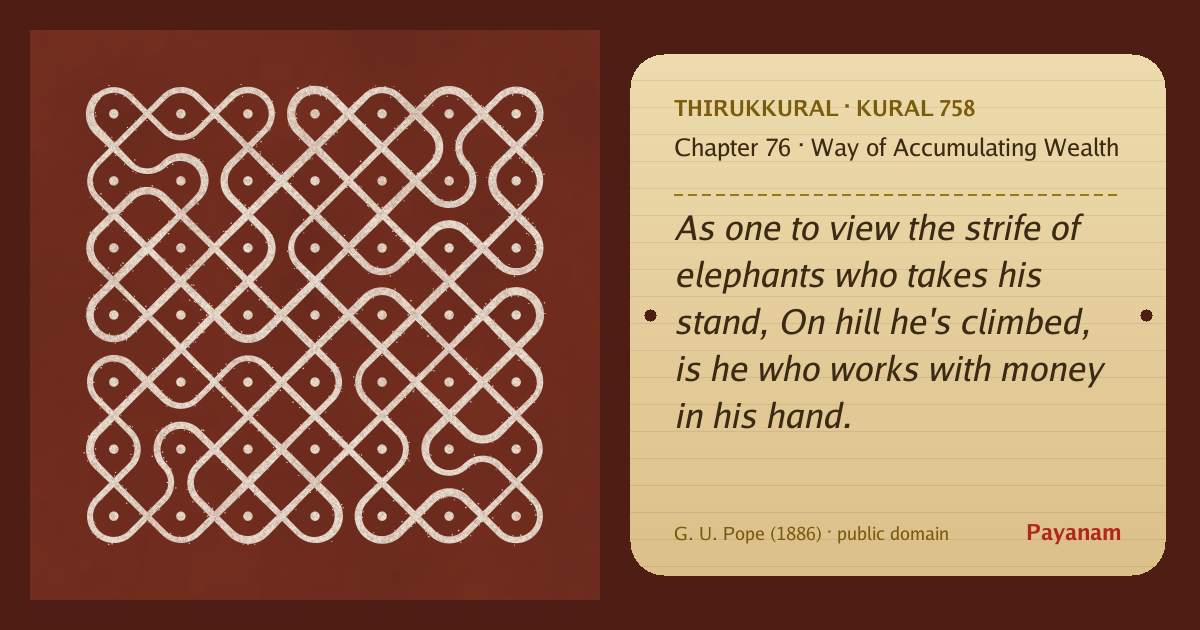 Share image: a rice-flour kolam beside the kural in English