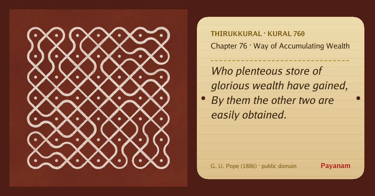 Share image: a rice-flour kolam beside the kural in English